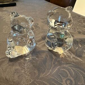 Princess House Fenton Crystal bears